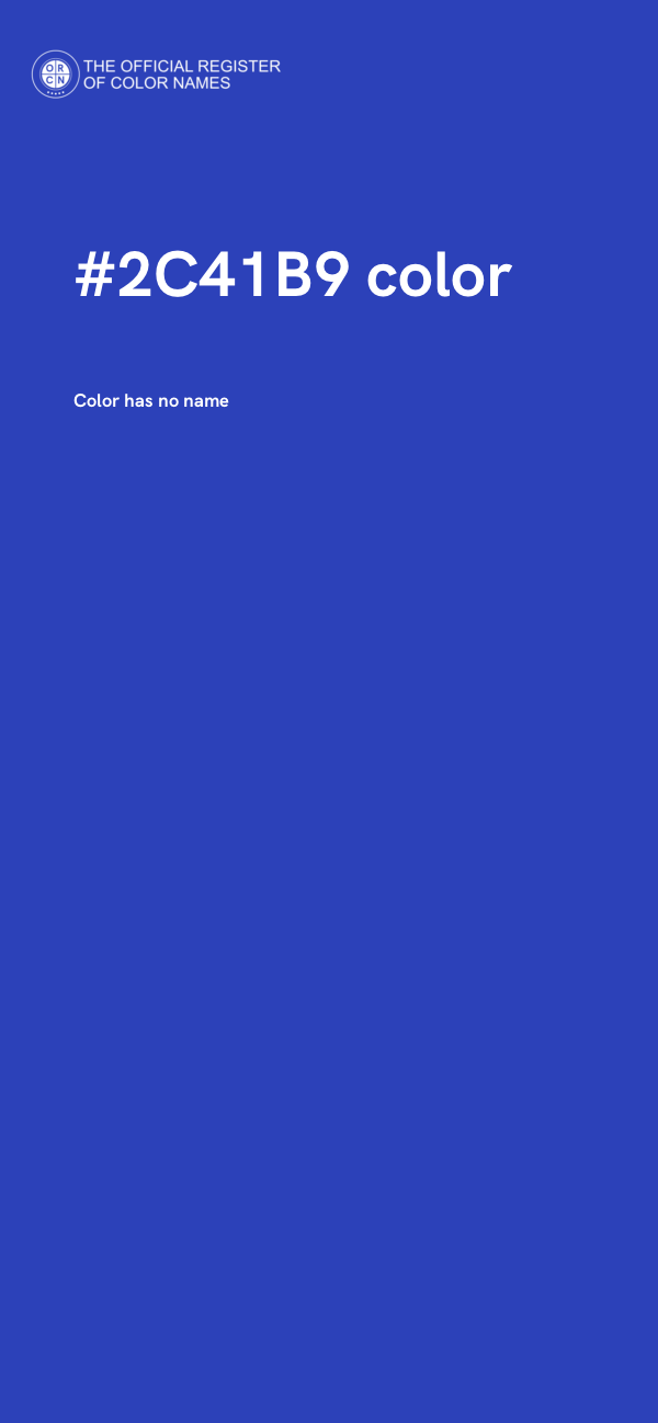 #2C41B9 color image