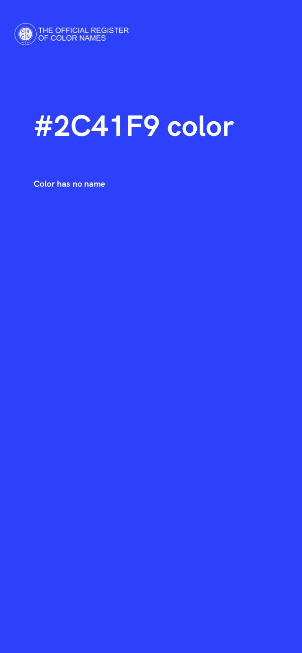 #2C41F9 color image