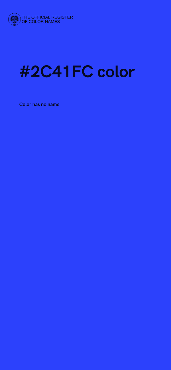 #2C41FC color image