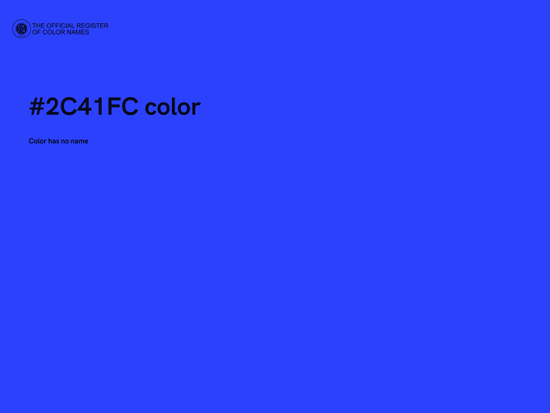 #2C41FC color image