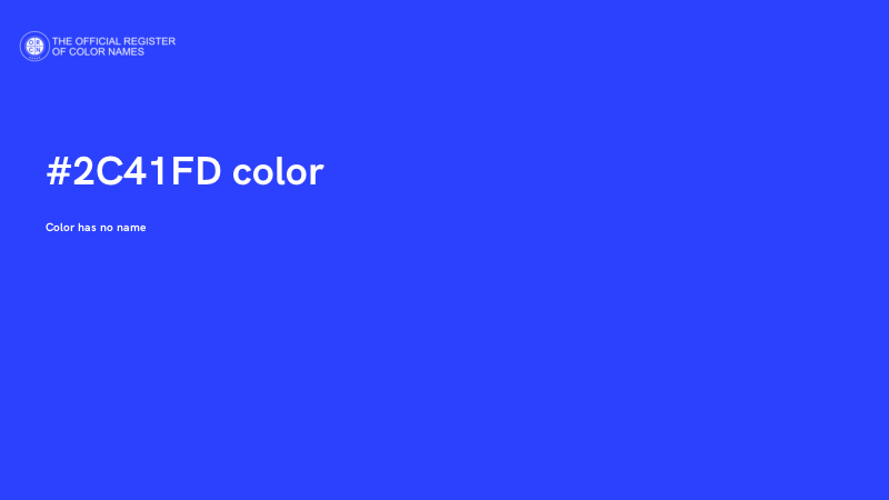 #2C41FD color image