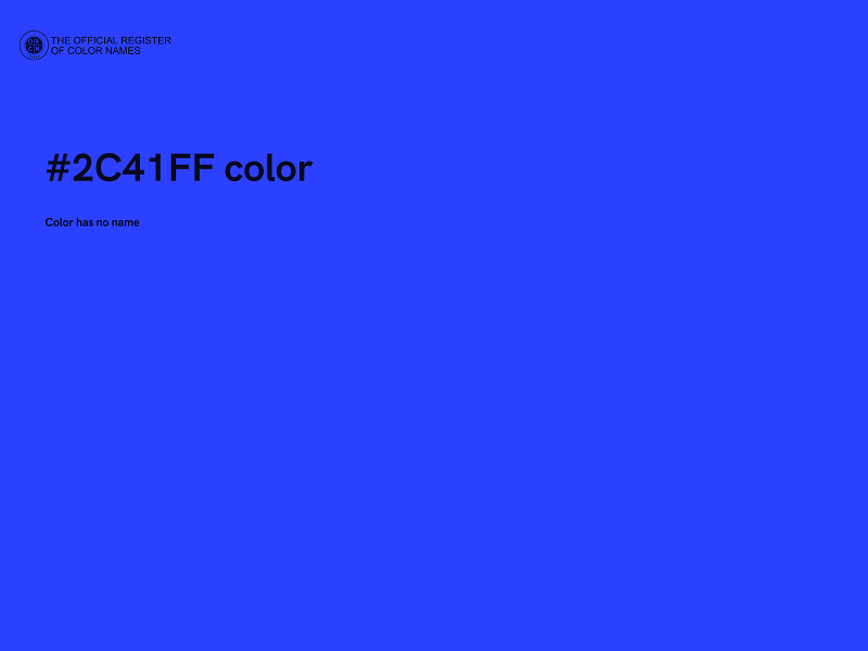 #2C41FF color image