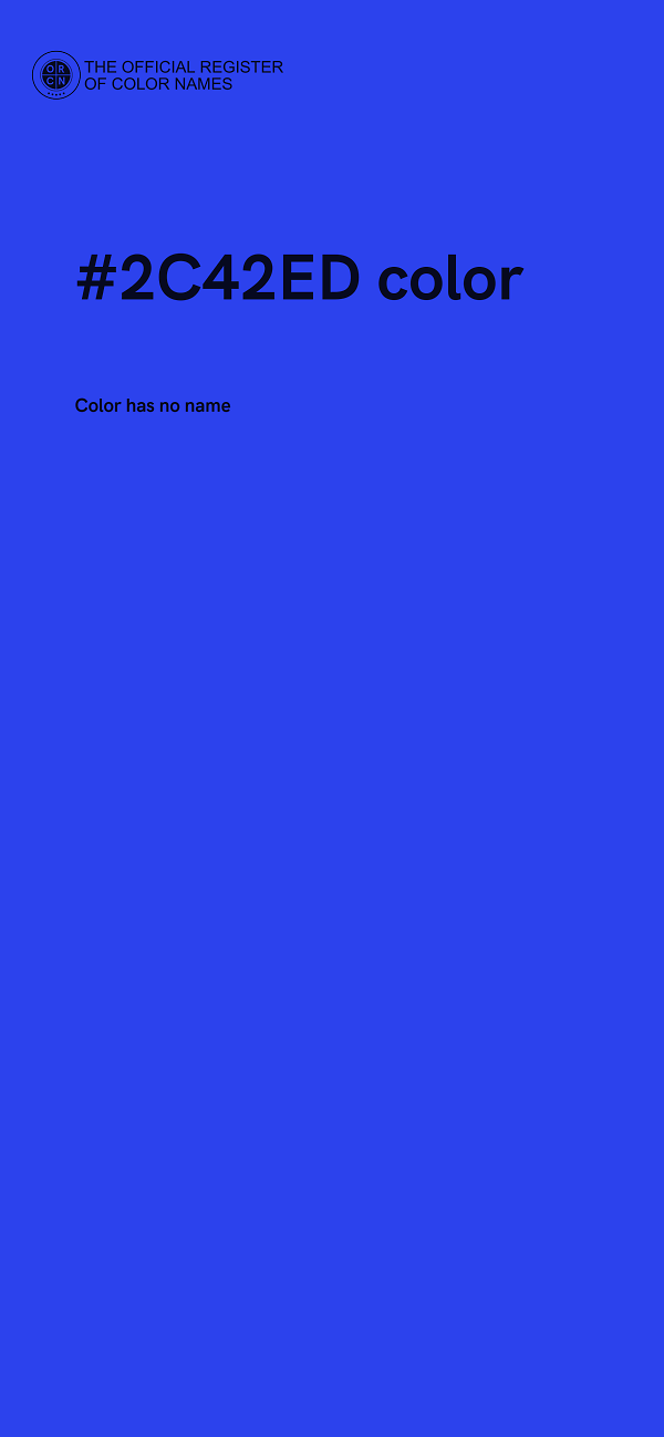 #2C42ED color image
