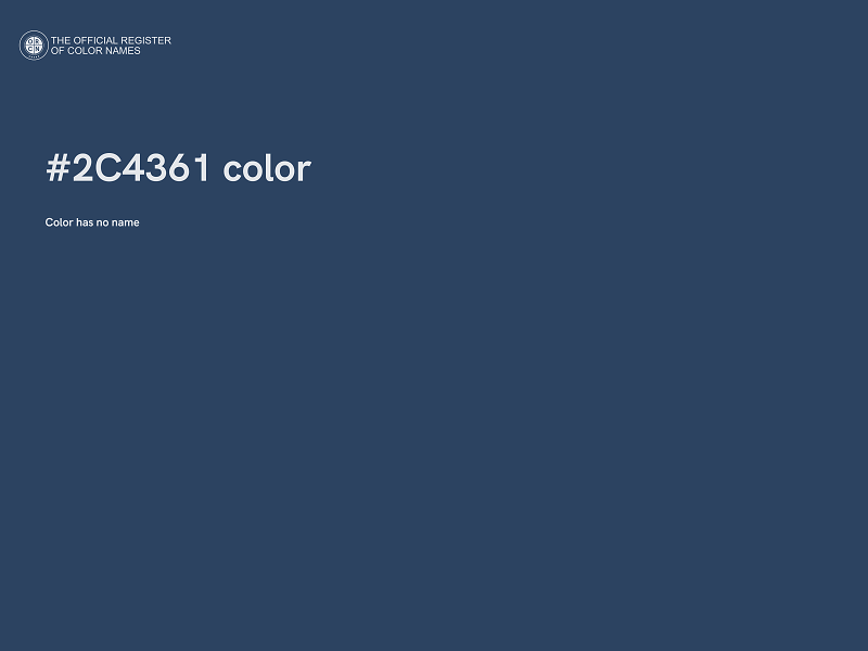 #2C4361 color image