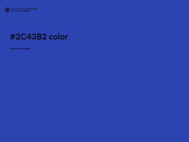 #2C43B2 color image