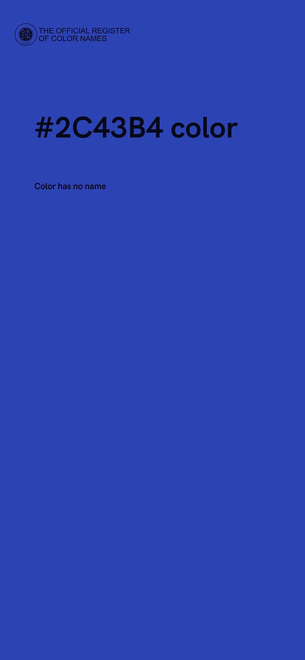 #2C43B4 color image