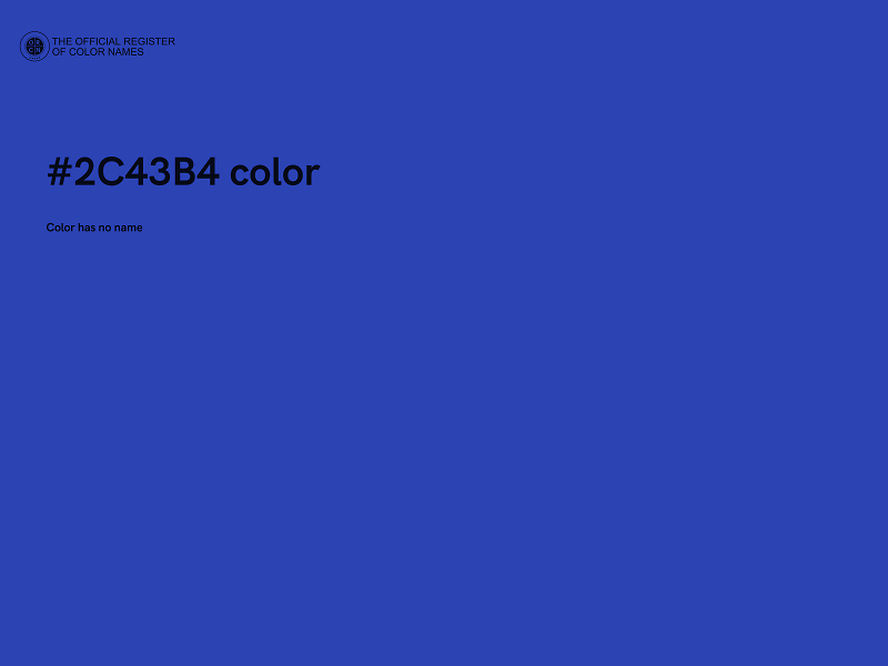 #2C43B4 color image
