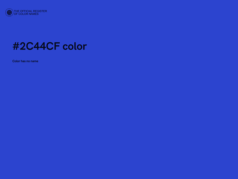 #2C44CF color image