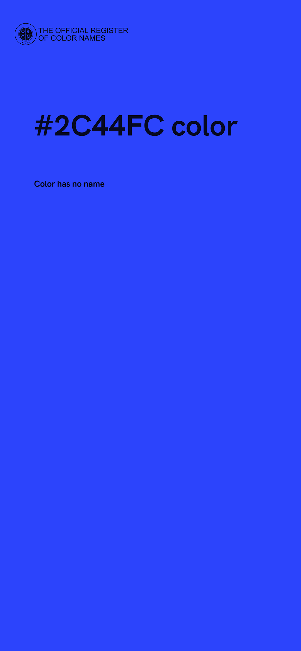 #2C44FC color image