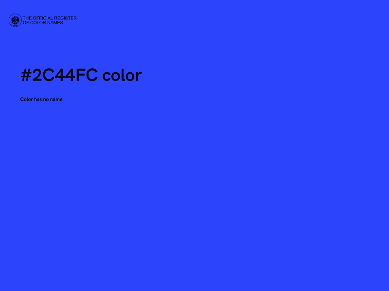 #2C44FC color image