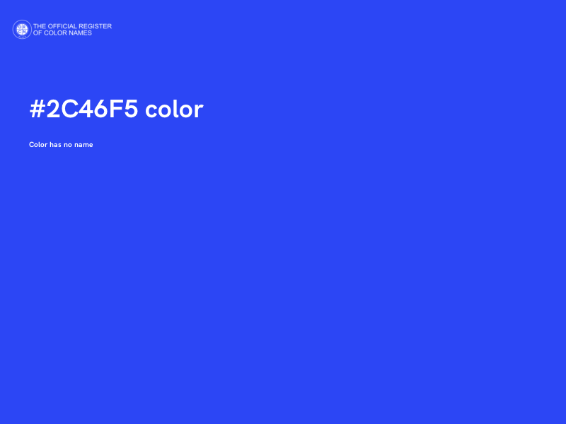 #2C46F5 color image