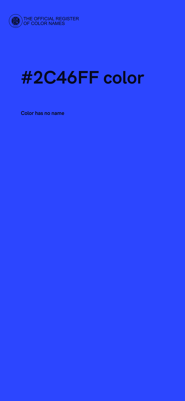 #2C46FF color image