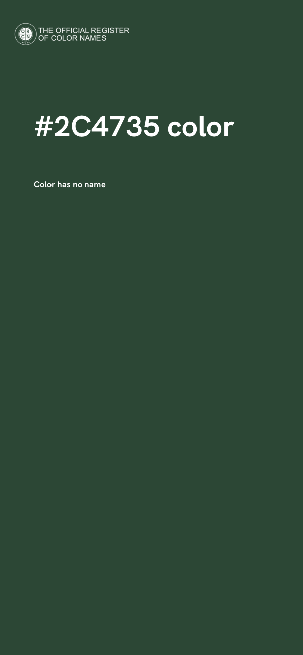 #2C4735 color image