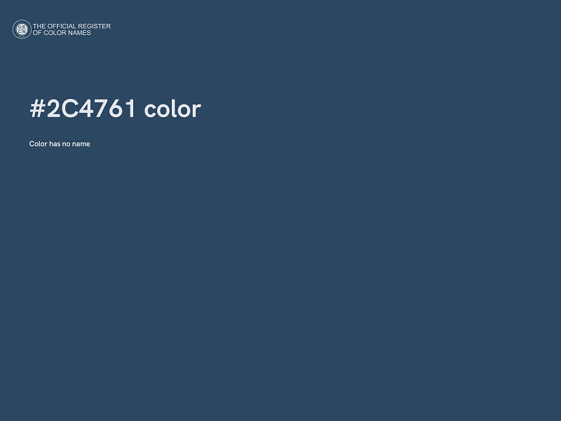 #2C4761 color image