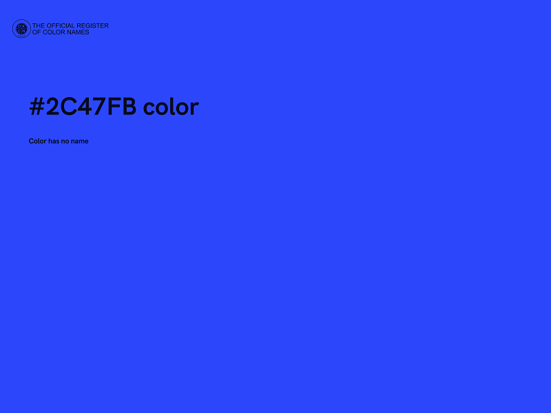 #2C47FB color image