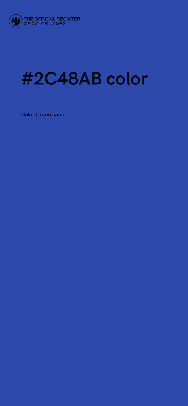 #2C48AB color image