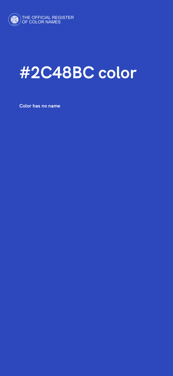 #2C48BC color image