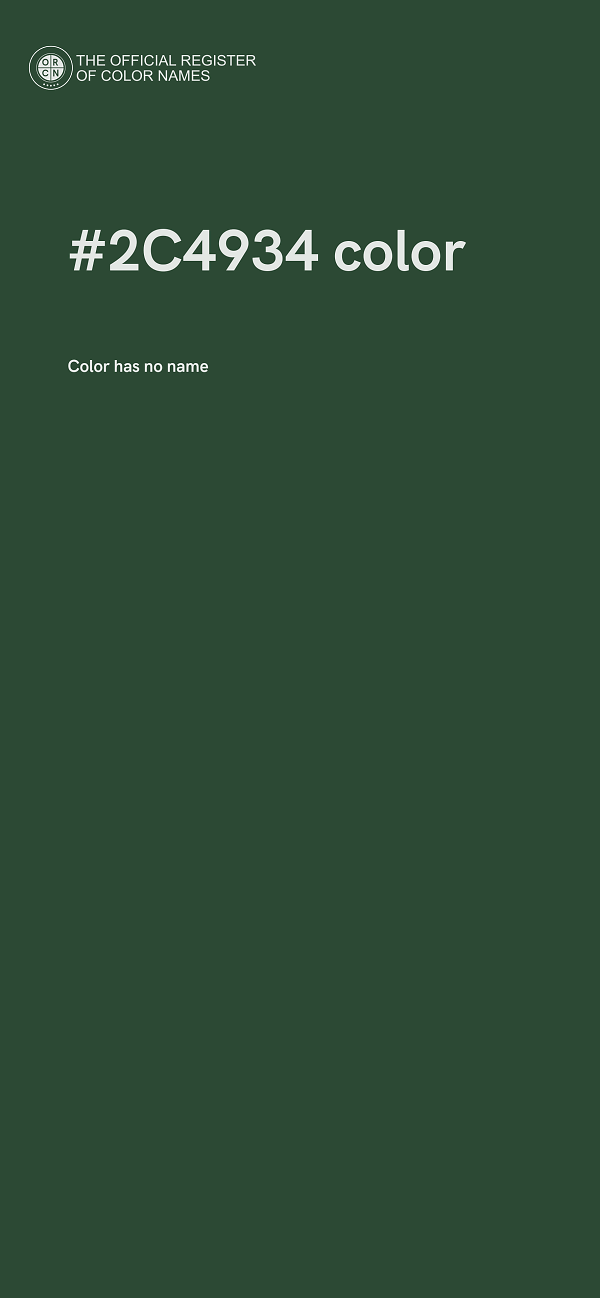 #2C4934 color image