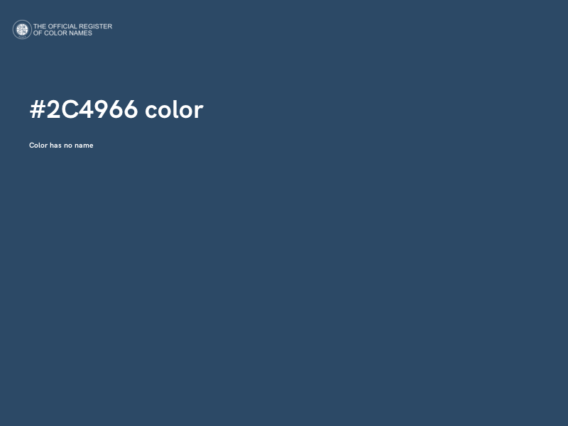 #2C4966 color image