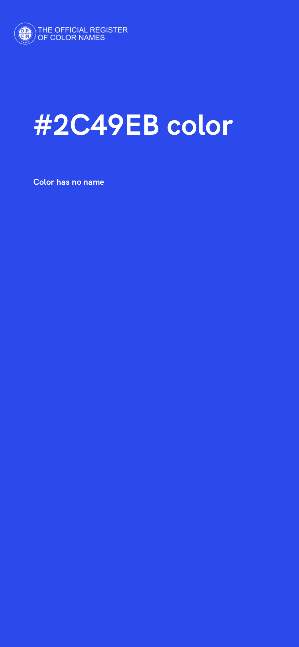 #2C49EB color image