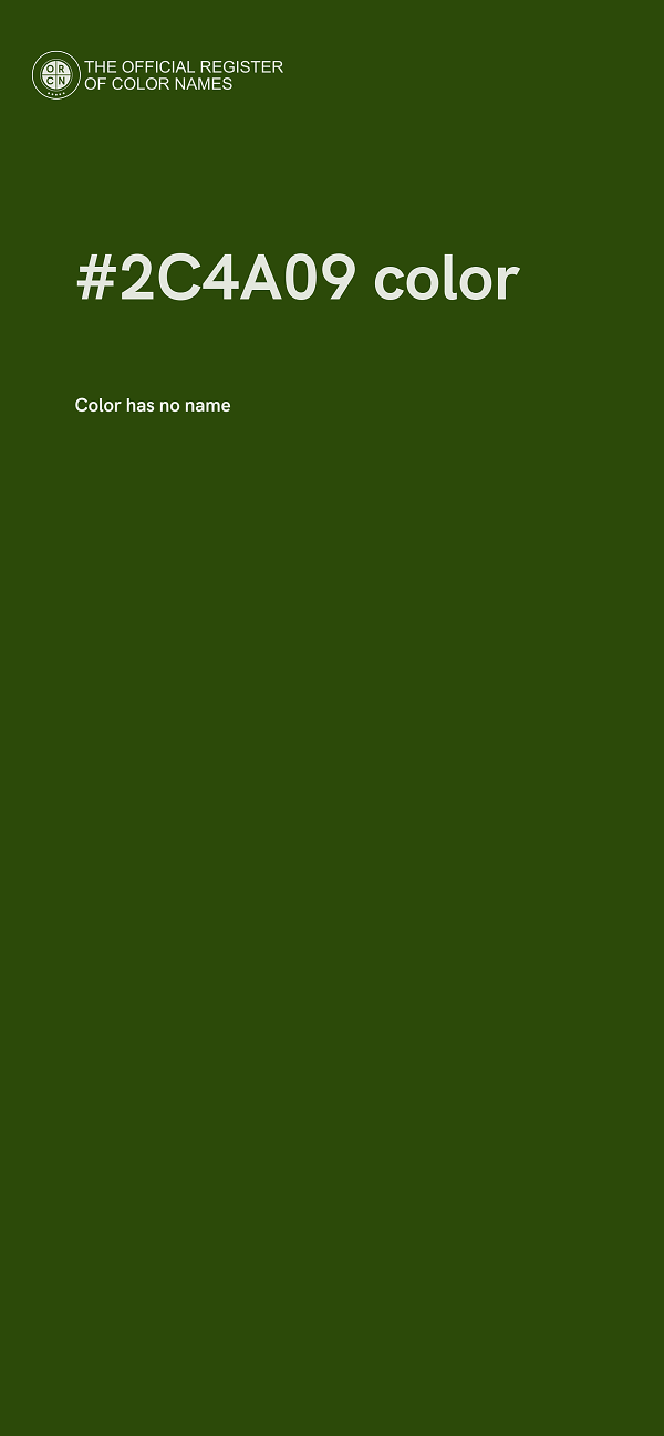 #2C4A09 color image