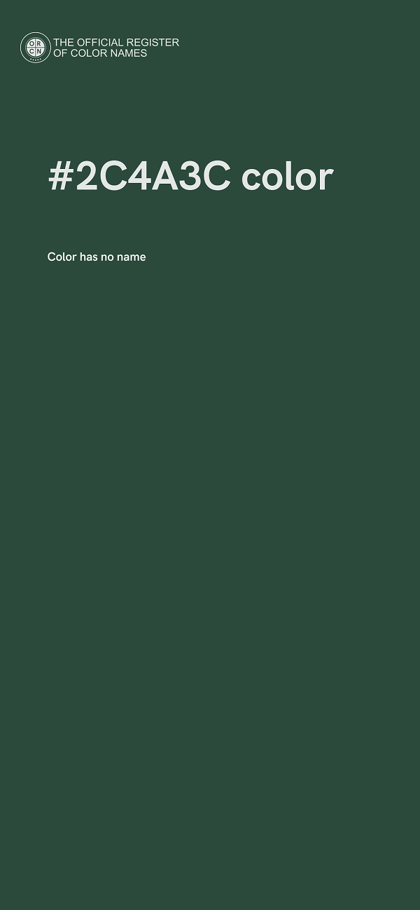 #2C4A3C color image