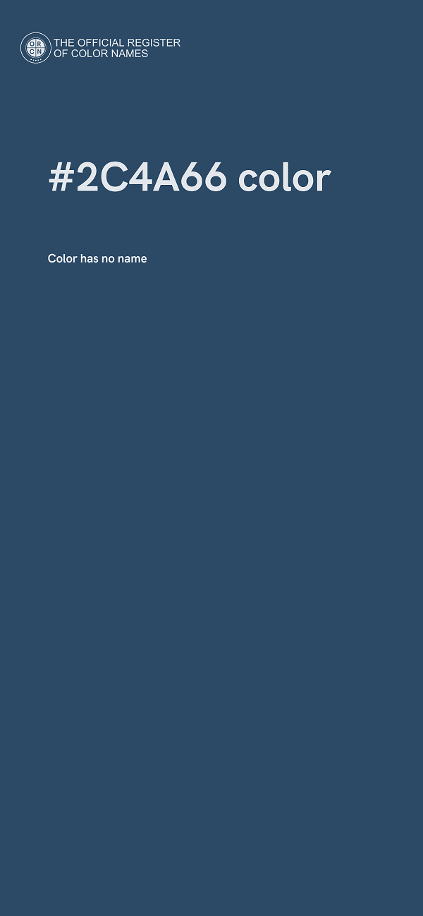 #2C4A66 color image