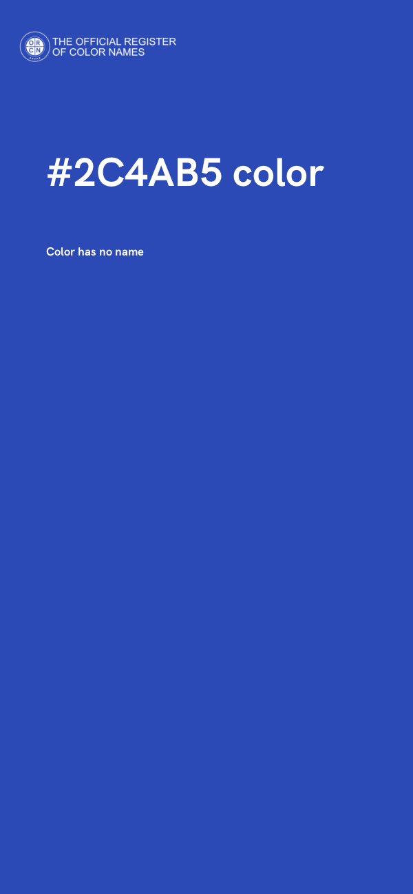 #2C4AB5 color image