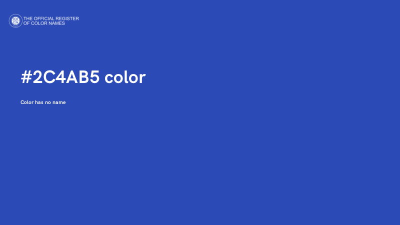 #2C4AB5 color image