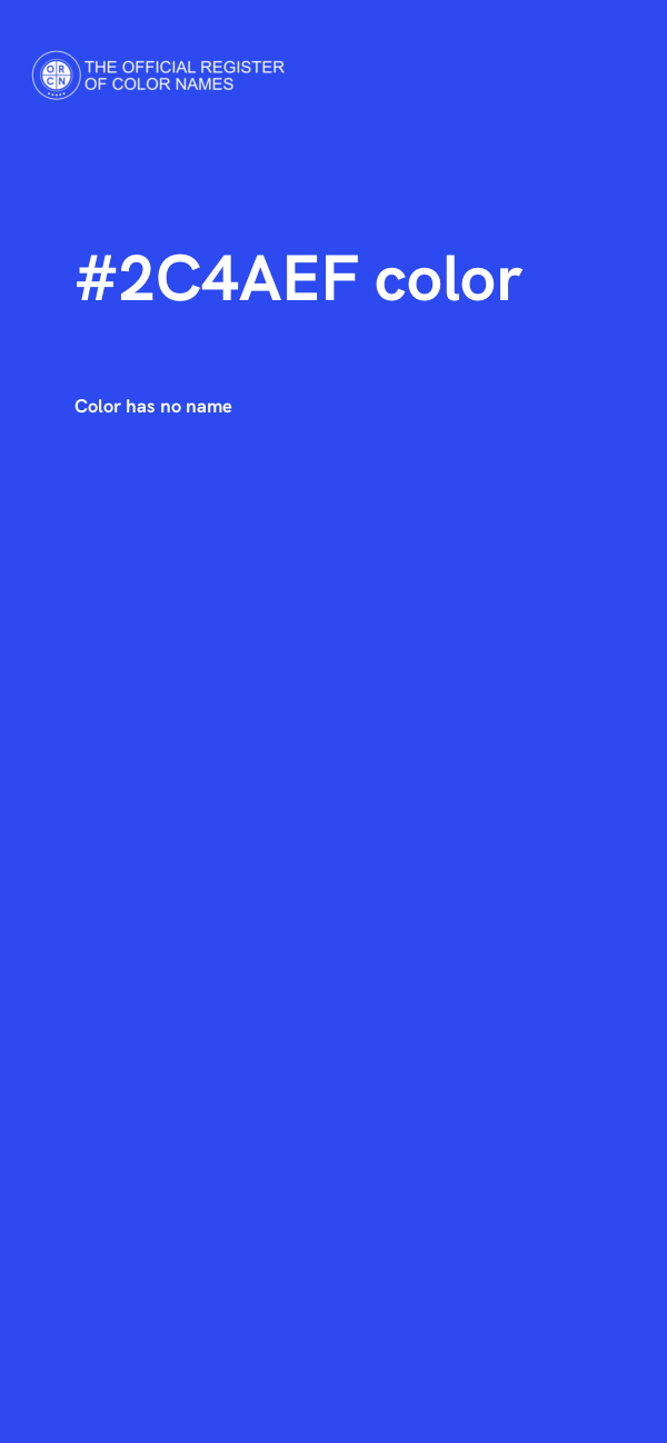 #2C4AEF color image