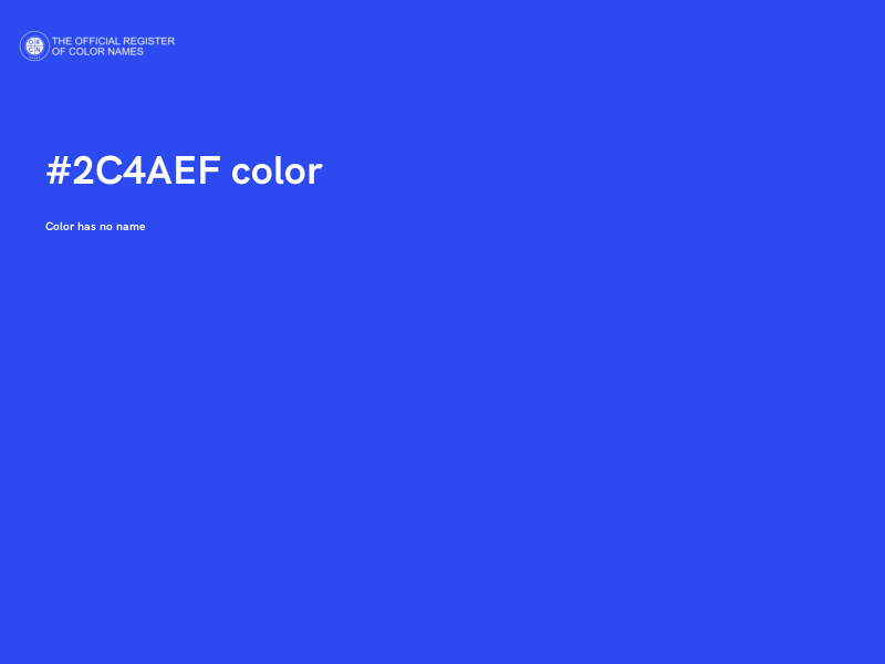 #2C4AEF color image