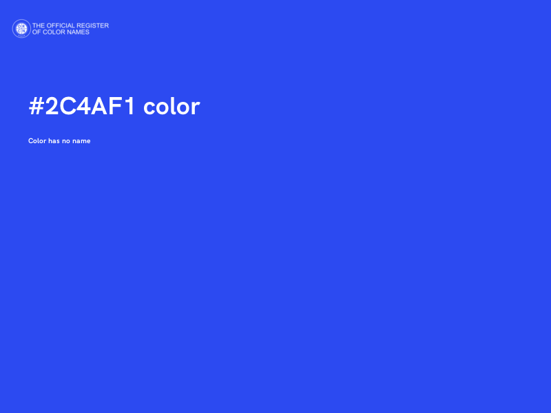 #2C4AF1 color image
