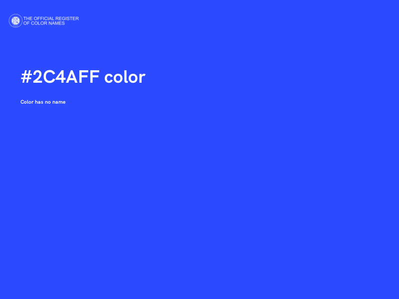 #2C4AFF color image