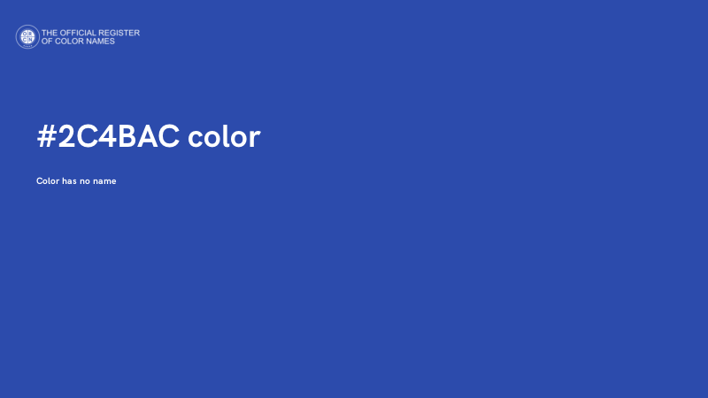 #2C4BAC color image