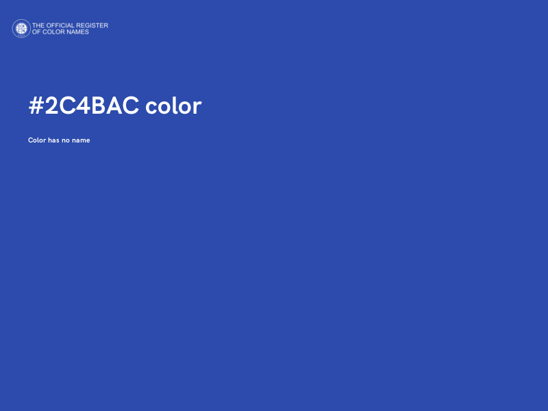 #2C4BAC color image