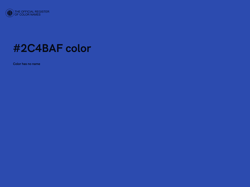 #2C4BAF color image