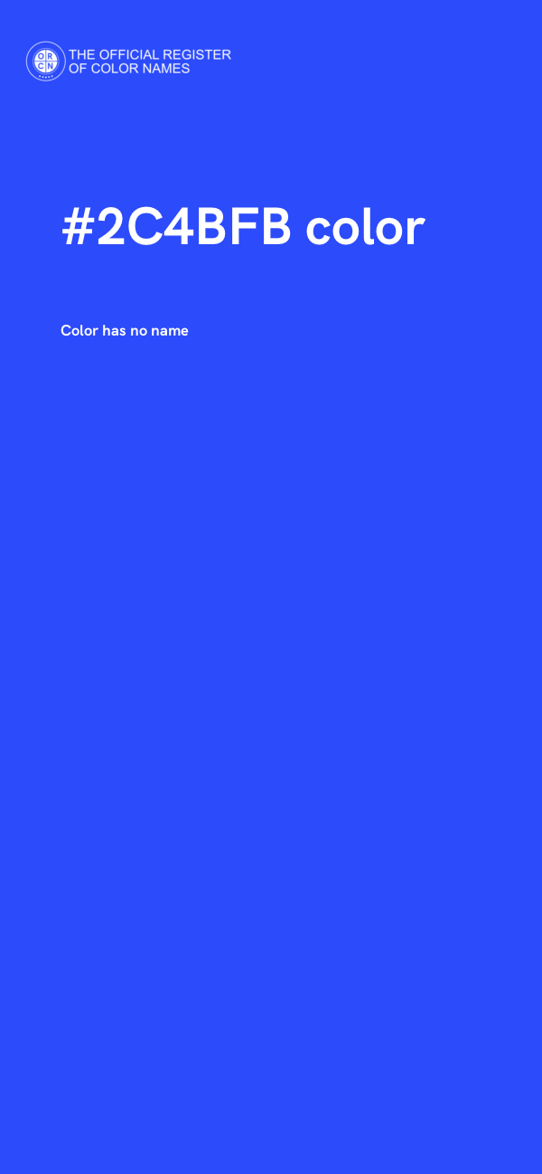 #2C4BFB color image