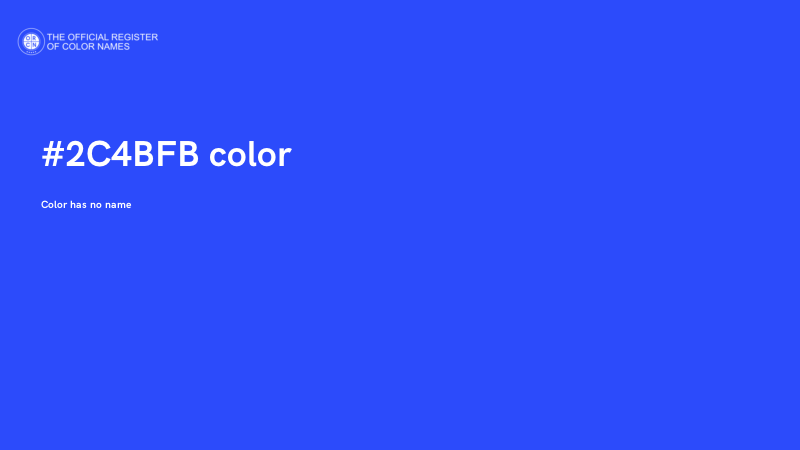 #2C4BFB color image