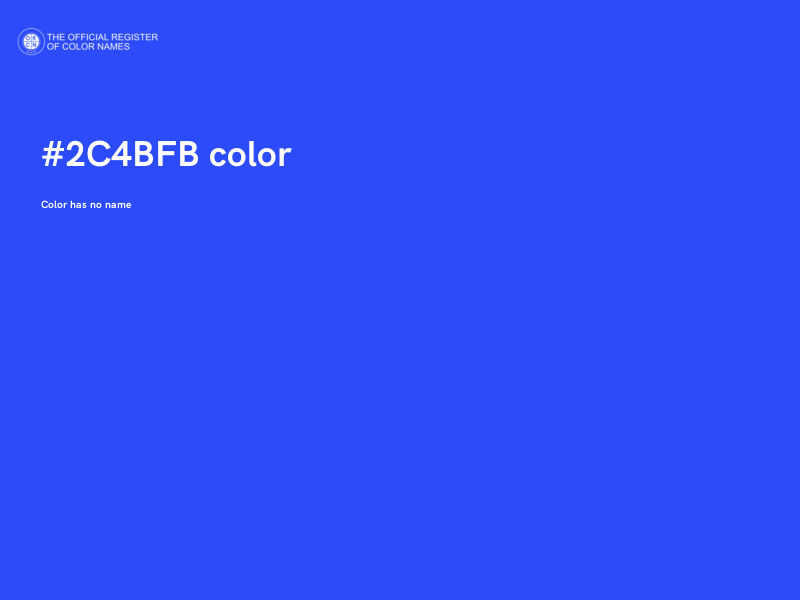 #2C4BFB color image