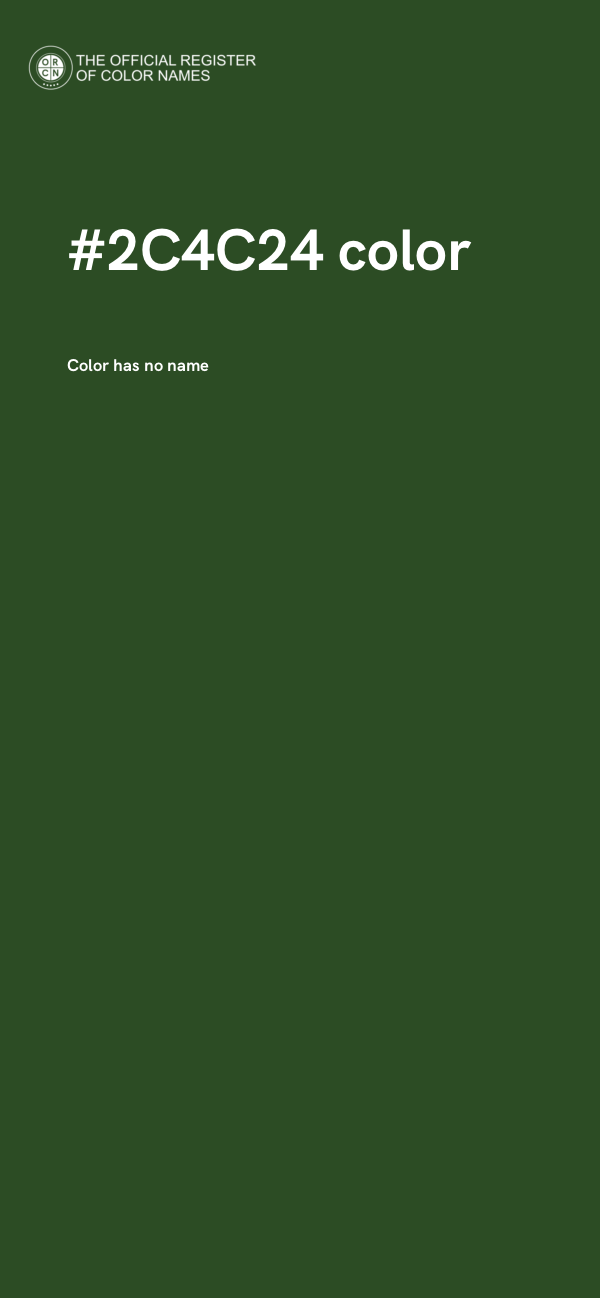 #2C4C24 color image