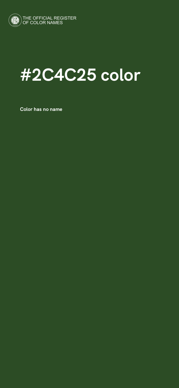 #2C4C25 color image