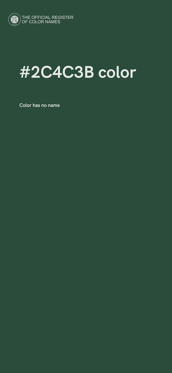 #2C4C3B color image
