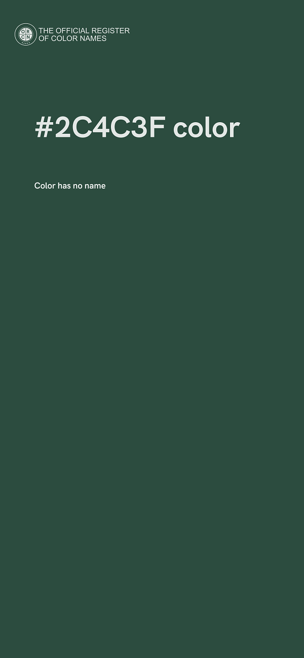 #2C4C3F color image
