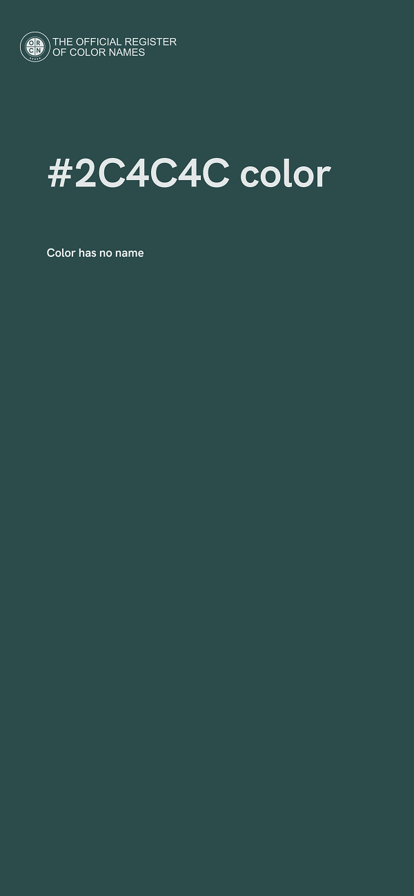 #2C4C4C color image