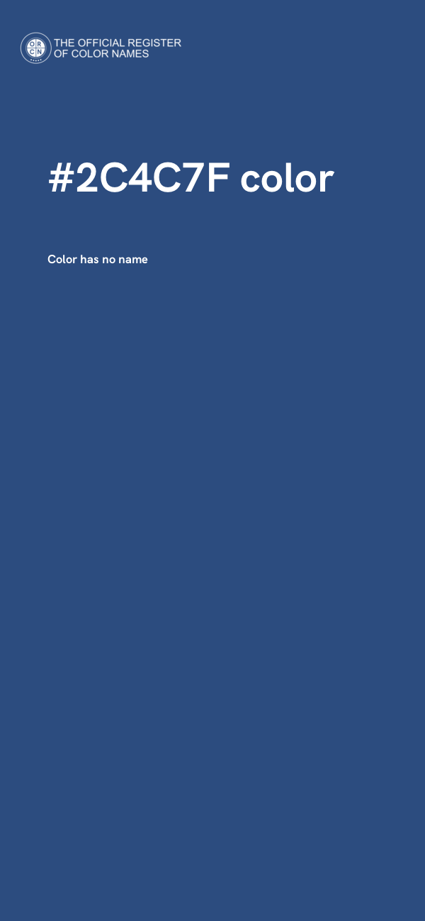 #2C4C7F color image