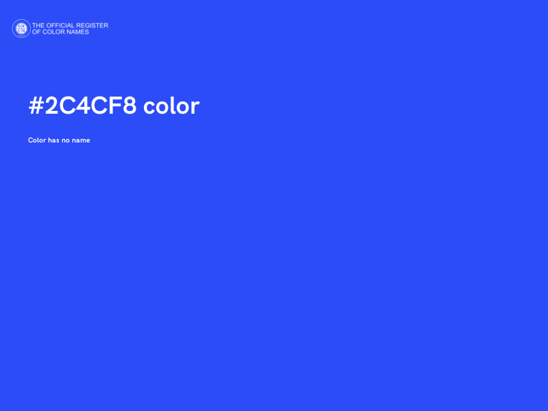 #2C4CF8 color image