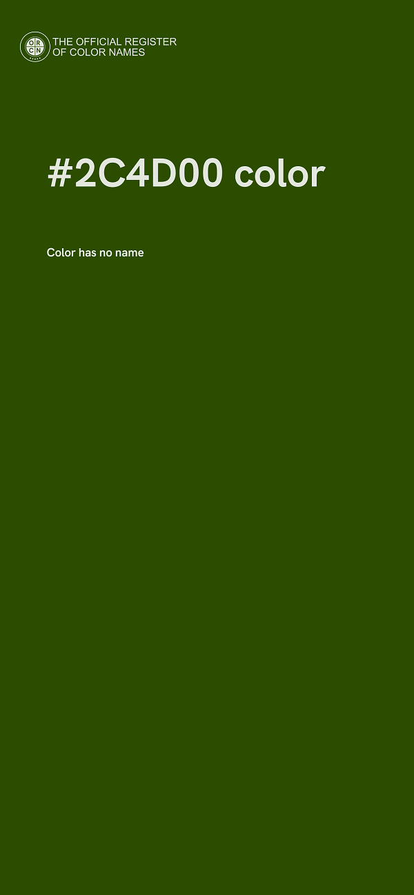 #2C4D00 color image
