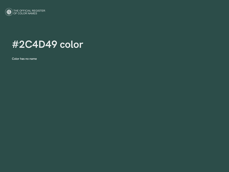 #2C4D49 color image