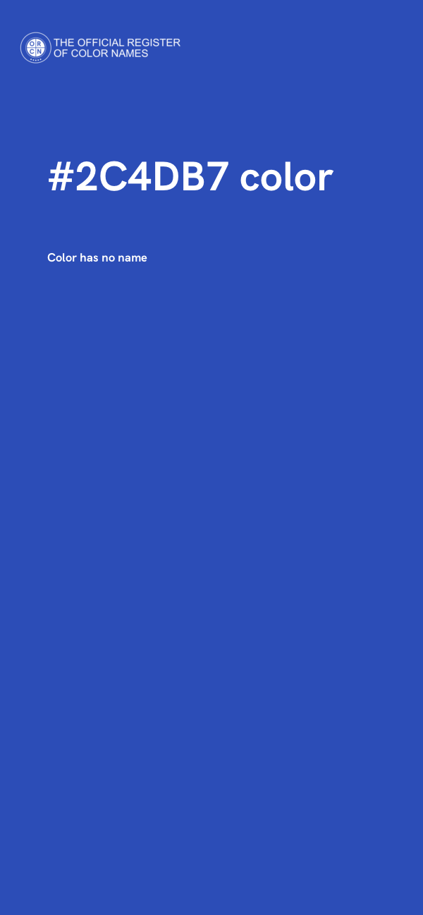 #2C4DB7 color image