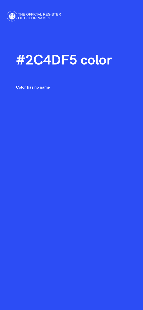 #2C4DF5 color image